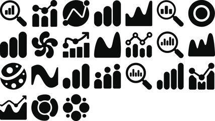 Powerful Data Visualization Icons Chart  Graph Symbols