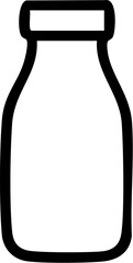Simple Outline Milk Bottle Icon.