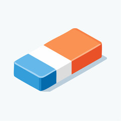 Isometric Colorful Rectangular Eraser