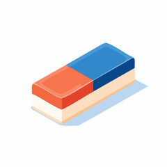Colorful Isometric Eraser Illustration