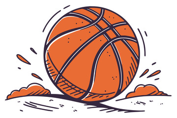 Basketball Illustration with Motion Effect