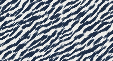 Tie dye abstract navy blue and white zebra stripe pattern, animal print texture, seamless background for printable