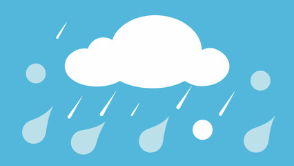 Hailstorm with Large Hailstones Dramatic Nature Vector Illustration