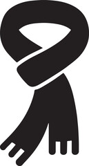 Silhouette vector of a scarf, fashion accessory and winter clothing EPS illustration design.
