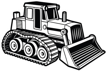 Naklejka premium bulldozer vector