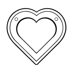 A charming design featuring a bold full heart beside a delicate outline heart, symbolizing love, connection, and warmth in a simple, modern style.
