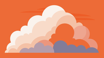 Dramatic Nimbus Clouds Nature Vector Illustration Rainy Weather Atmosphere