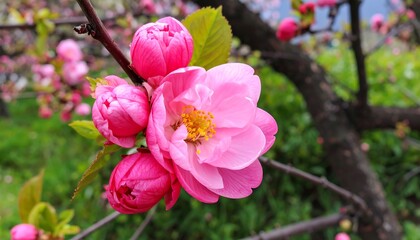 Close-up of cluster of pink flowers