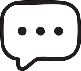 Simple Speech Bubble with Dots.