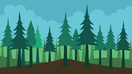 Fototapeta premium Serene boreal forest with sparse trees a beautiful natural northern wilderness