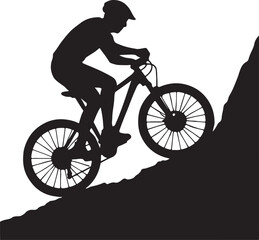 Obraz premium silhouette of a cyclist