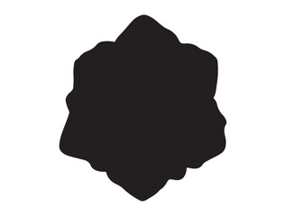 Hellebore flower Icon in silhouette top view white background.