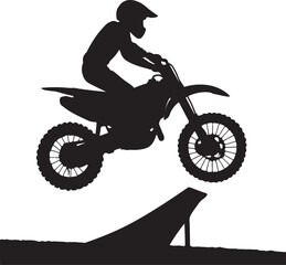 Fototapeta premium silhouette of a bike stunt