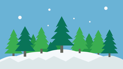 Fototapeta premium Tranquil coniferous forest adorned with snow a breathtaking winter natural vista