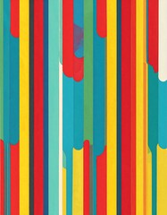 Abstract vertical stripes with flowing, irregular edges in vibrant colors