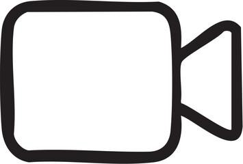Simple Video Camera Icon Graphic.