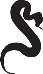 Naklejka premium Snake Silhouette Vector – Wild Reptile Illustration for Nature & Wildlife Design
