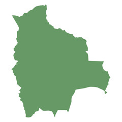 map of bolivia green