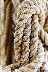 Close up of rope texture - macro photography