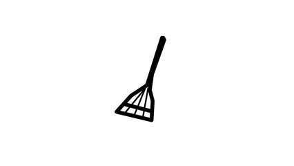 witch broom illustration vector simple