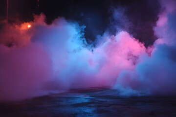 Obraz premium Colorful smoke background, with pink and blue colors, high-resolution, professional photograph, super-resolution,