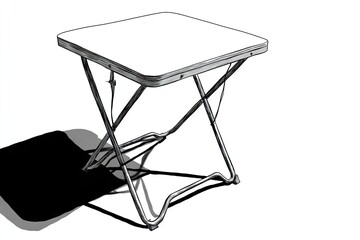 Folding table illustration.