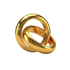Intertwined Gold Wedding Rings: Elegant, Luxurious, and Sparkling Symbol of Commitment and Love.