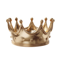 Elegant gold crown with intricate design and shiny finish