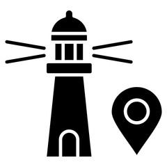 Light House Glyph Icon