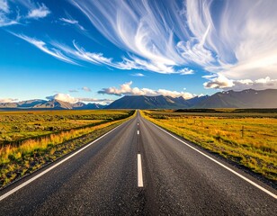 Open Road Leading to the Horizon