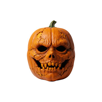 Creepy Pumpkin Skull Jack-O&rsquo;-Lantern for Halloween orror Decorations and Gothic Nightmares