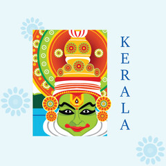 Kerala the land of god's own country is a beautiful place with kathakali dance and onam festival