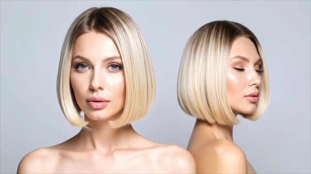 Elegant short blonde hair style