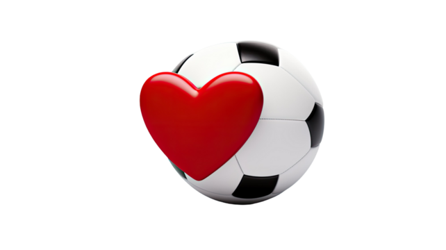 I love Fussball soccer football passion fan sports illustration on white background