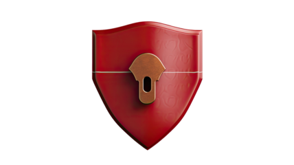 Firewall shield with keyhole secure protection icon on white background