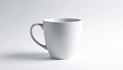 Obraz premium white cup on white background