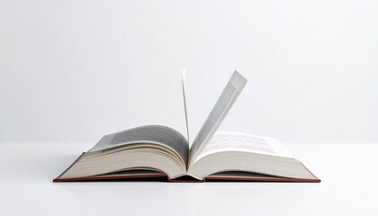 Fototapeta premium open book isolated on black background