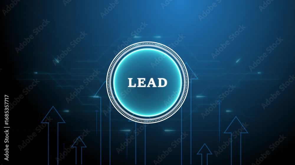 Wall mural lead optimization background.seo concept head up display (hud ui) panel and futuristic technology ba