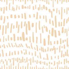 Ink drawn vector seamless repeat pattern in expressive freeform style. Geometric , simple, 