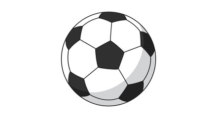 Fototapeta premium Classic soccer ball illustration, perfect for sports designs, team logos, and athletic branding projects