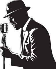 Frank Sinatra Silhouette Vector Illustration for Musical and Artistic Projects