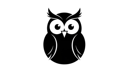 Naklejka premium Cute owl silhouette graphic design