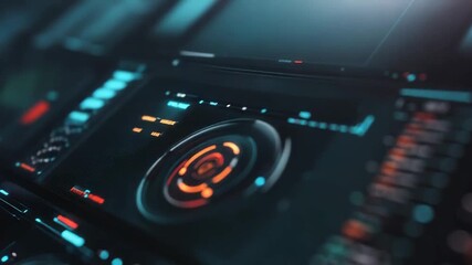 Futuristic interface displaying complex data analysis and processing information - Powered by Adobe