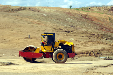Obraz premium Land development and area levelling 