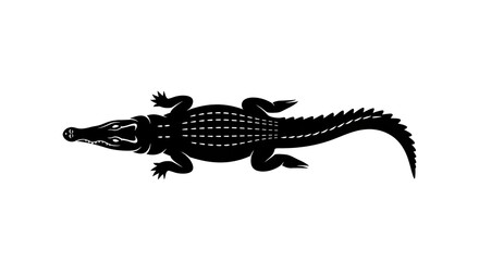 Naklejka premium Crocodile silhouette graphic design