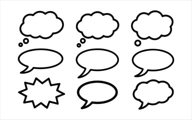 speech bubbles set