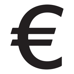 Obraz premium Euro symbol graphic element financial business banking currency and european market with clean design on a white background