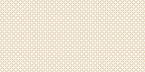 Elegant geometric repeating pattern features a diamond grid of stylised, orange-brown floral motifs against a rich, white background. The intricate and symmetrical design gives it a sophisticated
