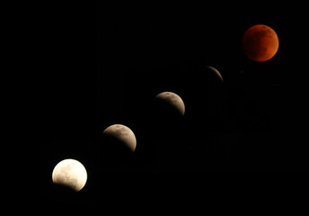 fases de la luna eclipse - phases of the moon eclipse © Jaroga
