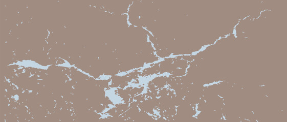 Map background with lakes and rivers in flat minimal style. Vector illustration